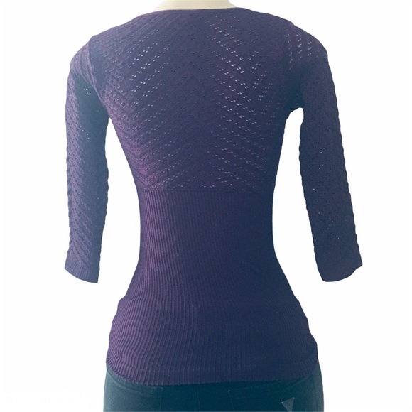 bebe Tops | Bebe Purple Mesh Long Sleeves S | Poshmark